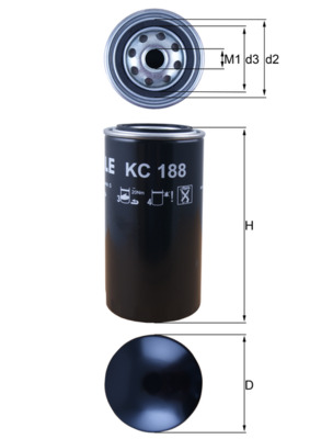 Фільтр палива   KC 188   MAHLE