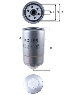 Топливный фильтр   KC 195   MAHLE