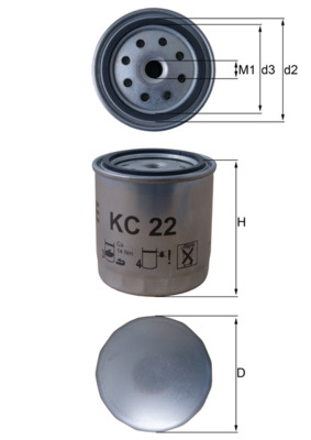 Фільтр палива   KC 22   MAHLE