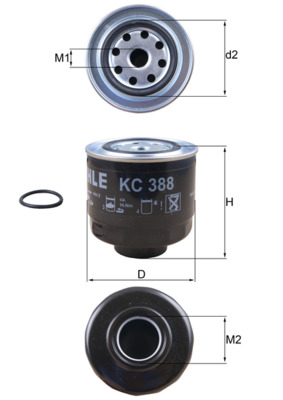 Фільтр палива   KC 388D   MAHLE