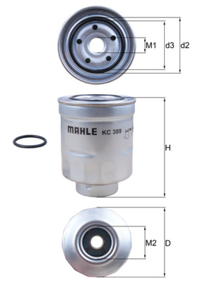 Фільтр палива   KC 389D   MAHLE