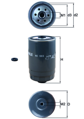 Топливный фильтр   KC 503D   MAHLE