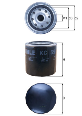 Фільтр палива   KC 59   MAHLE