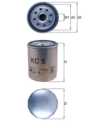 Фільтр палива   KC 5   MAHLE