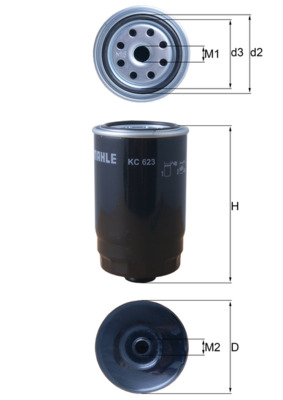 Фільтр палива   KC 623   MAHLE