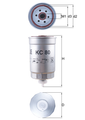 Фільтр палива   KC 80   MAHLE