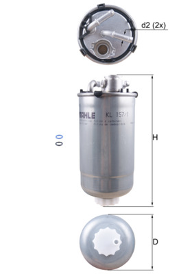 Фільтр палива   KL 157/1D   MAHLE