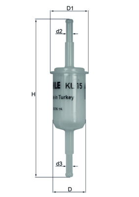 Фільтр палива   KL 15 OF   MAHLE