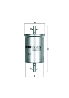 Топливный фильтр   KL 165/1   MAHLE