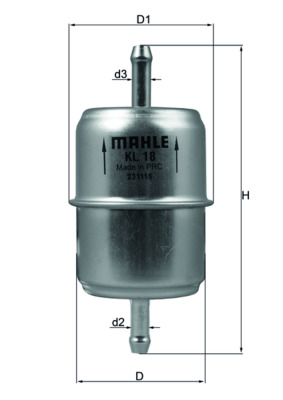 Фільтр палива   KL 18   MAHLE