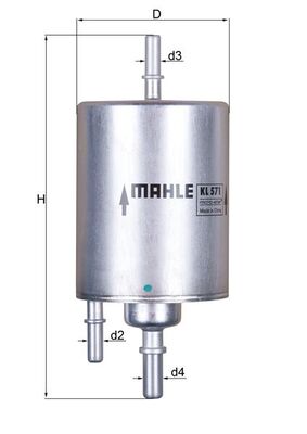 Фільтр палива   KL 571   MAHLE