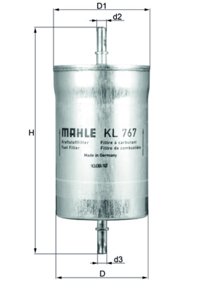 Фільтр палива   KL 767   MAHLE