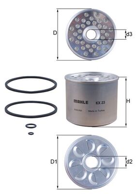 Топливный фильтр   KX 23   MAHLE