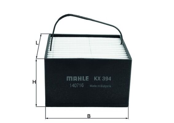 Фільтр палива, MAHLE KX 394 Фільтр палива, MAHLE KX 394