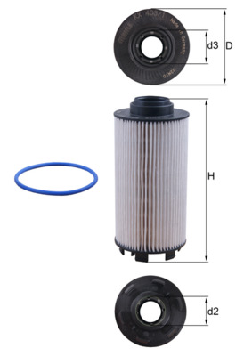 Топливный фильтр   KX 403/1D   MAHLE
