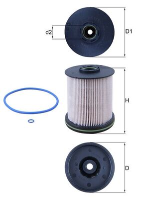 Топливный фильтр   KX 491/1D   MAHLE