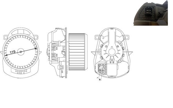 Компресор салону   AB 258 000S   MAHLE