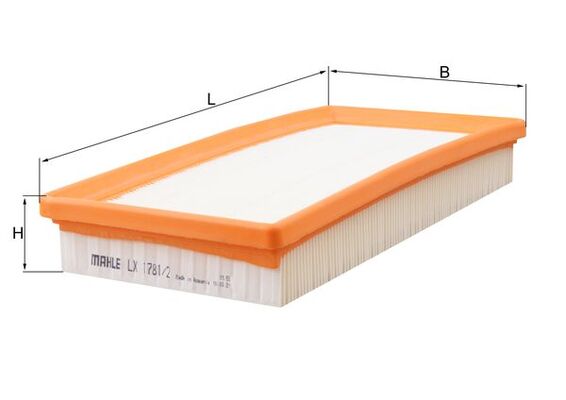 Воздушный фильтр, MAHLE LX 1781/2 Воздушный фильтр, MAHLE LX 1781/2