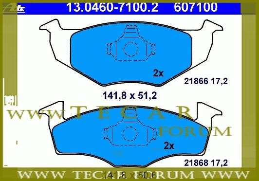 Комплект тормозных колодок, дисковый тормоз   6N0 698 151 C   VAG