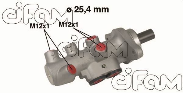 Главный тормозной цилиндр   202-607   CIFAM