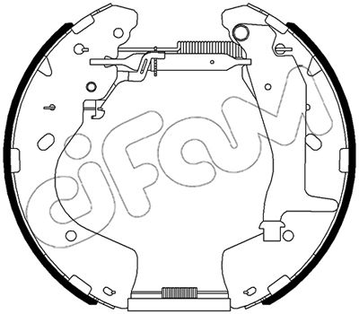 Комплект тормозных колодок   151-522   CIFAM