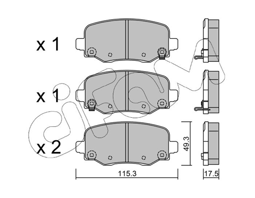 Комплект тормозных колодок, дисковый тормоз   822-1002-1   CIFAM