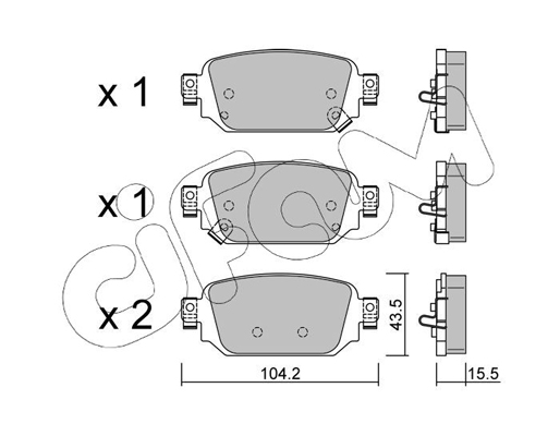 Комплект гальмівних накладок, дискове гальмо   822-1238-0   CIFAM