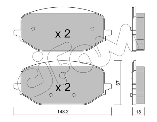 Комплект гальмівних накладок, дискове гальмо   822-1351-0   CIFAM