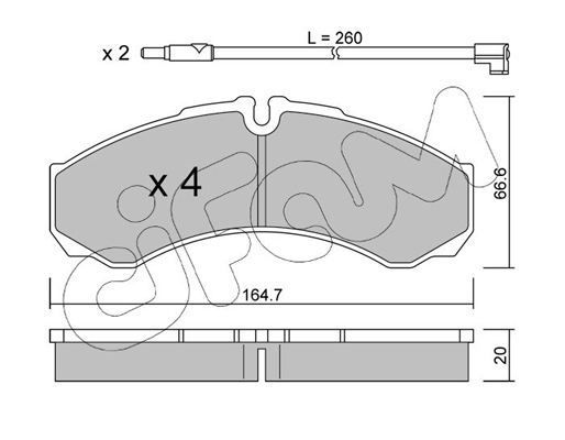 Комплект тормозных колодок, дисковый тормоз, CIFAM 822-212-7K Комплект тормозных колодок, дисковый тормоз, CIFAM 822-212-7K