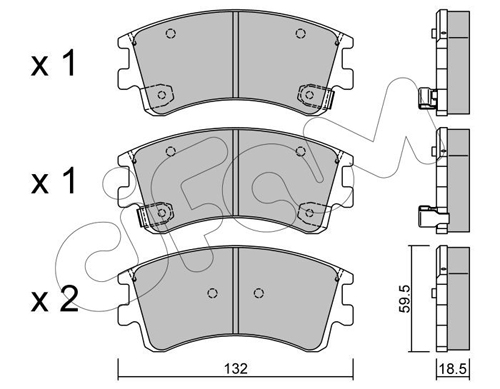 Комплект гальмівних накладок, дискове гальмо, CIFAM 822-476-0 Комплект гальмівних накладок, дискове гальмо, CIFAM 822-476-0