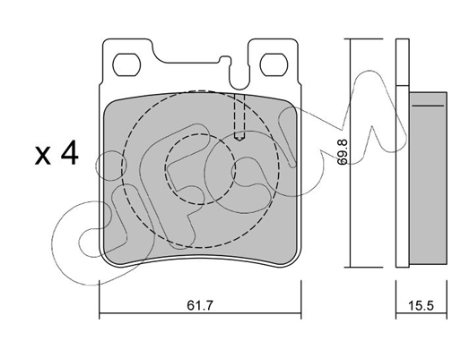 Комплект тормозных колодок, дисковый тормоз   822-567-0   CIFAM