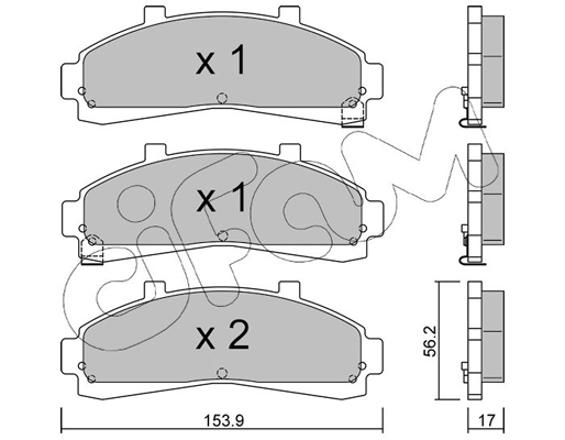 Комплект гальмівних накладок, дискове гальмо, CIFAM 822-683-0 Комплект гальмівних накладок, дискове гальмо, CIFAM 822-683-0