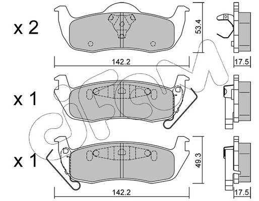 Комплект гальмівних накладок, дискове гальмо   822-720-0   CIFAM