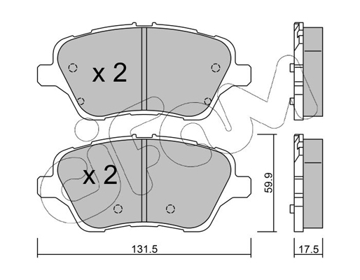 Комплект гальмівних накладок, дискове гальмо   822-976-0   CIFAM