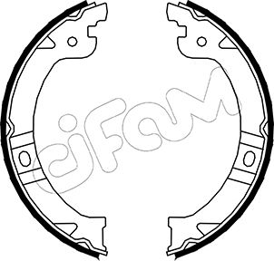 Комплект гальмівних колодок, стоянкове гальмо   153-027   CIFAM