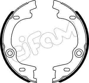 Комплект гальмівних колодок, стоянкове гальмо   153-505   CIFAM