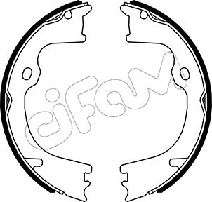 Комплект гальмівних колодок, стоянкове гальмо   153-568   CIFAM