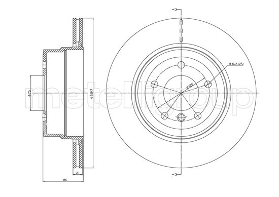 Гальмівний диск, CIFAM 800-1115C Гальмівний диск, CIFAM 800-1115C