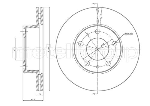 Гальмівний диск 800-340 CIFAM #1