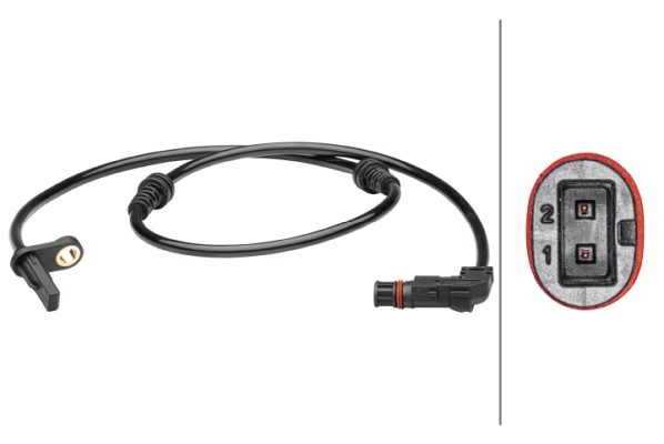 Датчик, кількість обертів колеса   6PU 012 679-351   HELLA