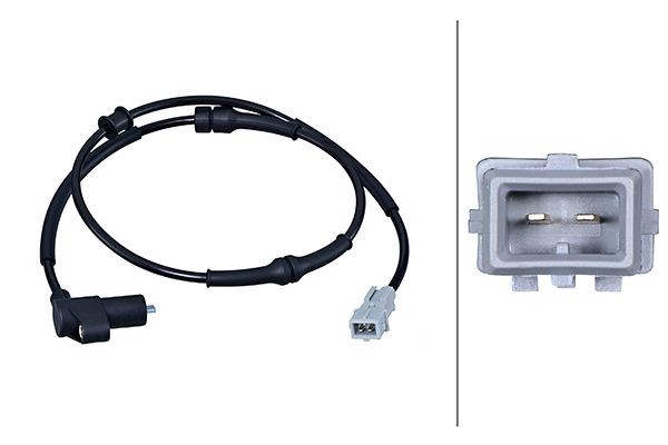 Датчик, кількість обертів колеса   6PU 358 218-001   HELLA