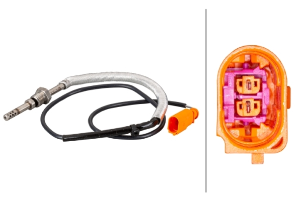 Датчик, температура відпрацьованих газів, HELLA 6PT 010 376-211 Датчик, температура відпрацьованих газів, HELLA 6PT 010 376-211