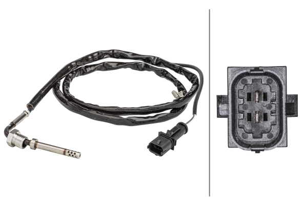 Датчик, температура відпрацьованих газів, HELLA 6PT 358 181-081 Датчик, температура відпрацьованих газів, HELLA 6PT 358 181-081