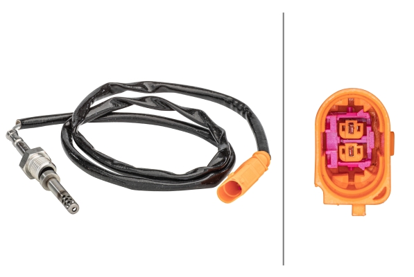 Датчик, температура відпрацьованих газів, HELLA 6PT 358 181-121 Датчик, температура відпрацьованих газів, HELLA 6PT 358 181-121