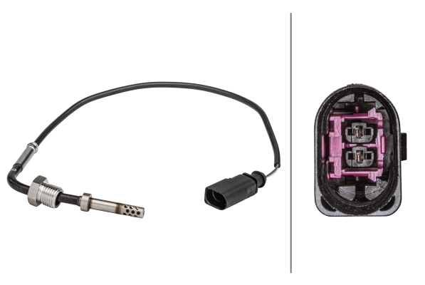 Датчик, температура відпрацьованих газів, HELLA 6PT 358 181-161 Датчик, температура відпрацьованих газів, HELLA 6PT 358 181-161