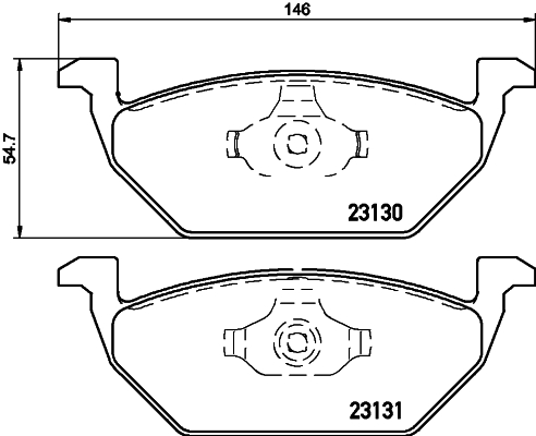 Комплект тормозных колодок, дисковый тормоз, HELLA 8DB 355 008-591 Комплект тормозных колодок, дисковый тормоз, HELLA 8DB 355 008-591