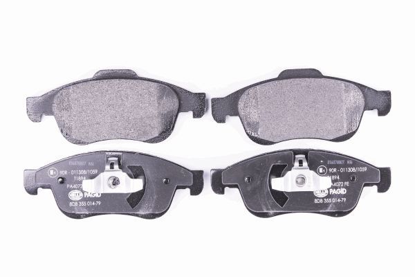 Комплект гальмівних накладок, дискове гальмо 8DB 355 014-791 HELLA #1