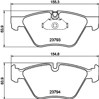 Комплект гальмівних накладок, дискове гальмо, HELLA 8DB 355 015-031 Комплект гальмівних накладок, дискове гальмо, HELLA 8DB 355 015-031