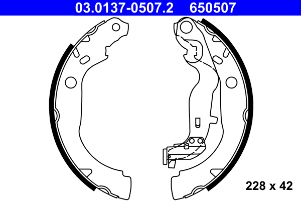 Комплект тормозных колодок   03.0137-0507.2   ATE