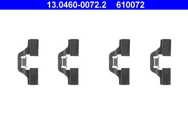 Комплектующие, колодки дискового тормоза   13.0460-0072.2   ATE